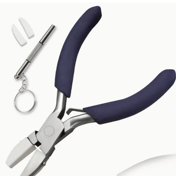 Mini Nylon Pliers with Stainless Steel Flat Mouth 3.5" with extra Tips - Picture 1 of 3